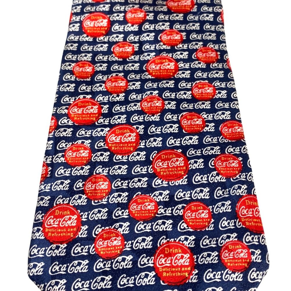 Everything Coca-Cola Vintage Rare Collectible Retro Novelty Men's Dress Neck Tie - Picture 7 of 9